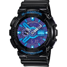 G-Shock Extra Large Ana-Digi with Gloss Black Resin Band and Blue and