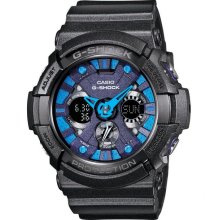 G-Shock GA200SH-2A Watch One Size :: Resin Black / Blue