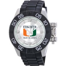 Game Time Watch, Mens University of Miami Black Polyurethane Strap 47m