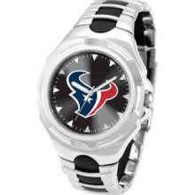 Game Time Watch, Mens Houston Texans Black Rubber and Stainless Steel