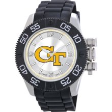 Game Time Watch, Mens Georgia Tech Black Polyurethane Strap 47mm Col-b