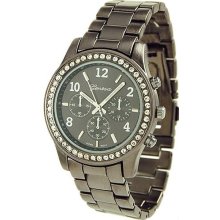 Geneva Platinum 9073 Women's Cz Accented Link Watch -gen Metal