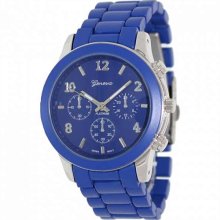 Geneva Platinum Women's 9245.Silver.Blue Blue Stainless-Steel Quartz Watch with Blue Dial