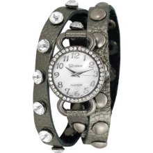 Geneva Platinum Women's Quartz Faux Chronograph Bracelet Watch