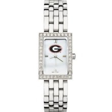 Georgia Bulldogs Ladies Allure Watch Stainless Bracelet LogoArt