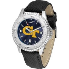 Georgia Tech Yellow Jackets Mens Leather Anochrome Watch