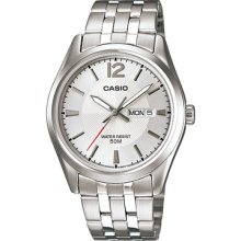 Geunine Casio Watch Date Day Display Stainless Steel 50m Water Mtp-1335d-7a