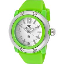 Glam Rock Watches Women's Miami Beach White Dial Green Silicone Green