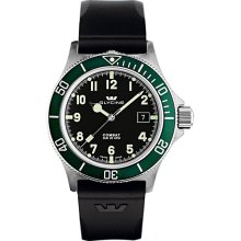 Glycine Watch Combat Sub -200m- Automatic -Green- Rubber Strap