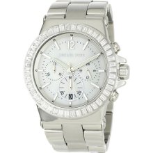 Gorgeous Michael Kors Women's Mk5411 Dylan Glitz White Mop Dial Watch