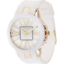 Gossip Silicone Strap Watch with Roman Numeral Dial - White - One Size