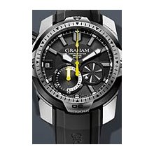 Graham Prodive 45mm Watch - Black/Yellow Dial, Black Rubber Strap 2CDAV.B02A Sale Authentic