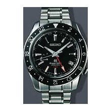 Grand Seiko Spring Drive Diver GMT 43.5mm Watch - Black Dial, Stainless Steel Bracelet SBGE001 Sale Authentic