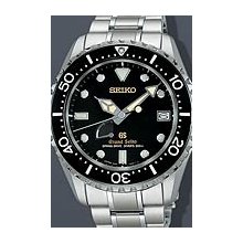 Grand Seiko Spring Drive Diver Titanium 44mm Watch - Black Dial, Titanium Bracelet SBGA031 Sale Authentic