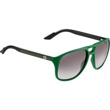 Gucci 1018 KR5/EU sunglasses (size 57mm) : Green / Shiny black