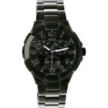 Guess Men's Black Ip Bracelet Waterpro Watch