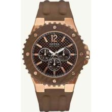 Guess Men's Brown Silicon Strap U13627g1