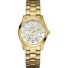 Guess U11633l1 Women's Luminous Feminine Sport Goldtone Watch Special Offer