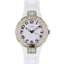 Guess Watches Women's Prism White Dial White Plastic White Plastic/Whi