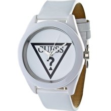 Guess Watches Women's White Dial White Leather White Leather/White Di