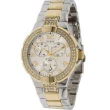 Guess Women 2-tone Stainless Steel Crystal Case Watch U14007l1