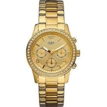 Guess Women Multifunction Gold Dial Gold Band Watch U14503l1