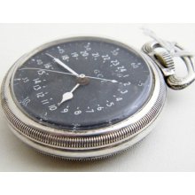 Hamilton 4992b Navigator Pocket Watch 16s Hack 22 Jewel