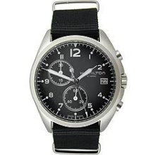 Hamilton Pilot Pioneer Chronograph Black Dial Mens Watch H76552433