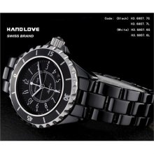 Handlove Handlove Black High Tech Ceramic Menâ€²s Swiss Watch