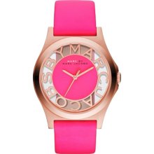 Henry Skeleton Pink Leather Watch