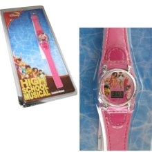 High School Musical Girl's Lcd Watch 24298A With Pink Strap