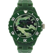 Identity London Boys Analogue Green Army Camouflage Plastic Strap Watch 927/7384