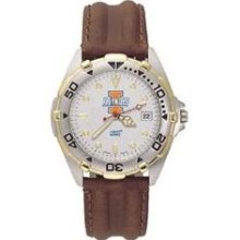 Illinois Fighting Illini Men's All Star Leather Watch LogoArt