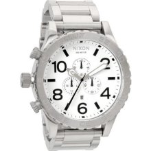 In Box Nixon 51-30 Chrono Watch Men's White A083-100 A083100