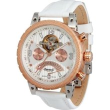 Ingersoll Unisex Bison No. 23 IN8207RWH White Leather Automatic W ...