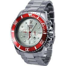 Insignum Tornado Silver - Red Divers Chronograph Wrist Watch