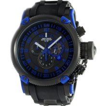 Invicta 0518 Mens Black Dial Chrono Russian Diver Watch