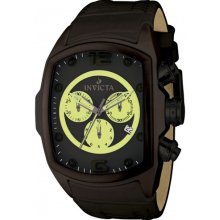 Invicta 10285 Men $1595 Lupah Revolution Black Green Dial Black Leather Watch