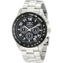 Invicta 10701 Speedway Chrono Black Dial Stainless Steel Men's