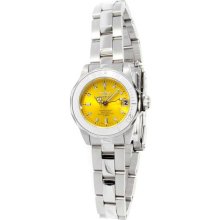 Invicta 12520 Women's Pro Diver Yellow Sunray Dial Stainless Steel Dive Watch