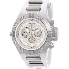 Invicta Ladies Stainless Steel Subaqua Noma IV Diver Silver Dial Chronograph Rubber Strap 1392