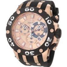 Invicta Men's 0919 Subaqua Reserve Chronograph Rose Dial Black Poly. Watch