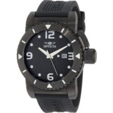 Invicta Men's 1432 Sea Hunter Black Dial Rubber Watch