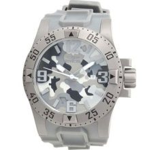 Invicta Mens Excursion Diver Grey Camouflage Dial Polyurethane Watch 1097