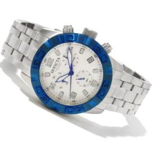 Invicta Men's Ocean Predator Quartz Chronograph Stainless Steel Bracelet Watch BLUE