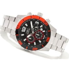 Invicta Men's Pro Diver Sport Quartz Chronograph Bracelet Watch w/ 3-Slot Dive Case