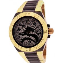 Invicta Men's Subaqua Dragon Dynasty Stainless Steel Case and Bracelet White and Black Dragon Dial 11551