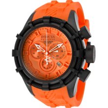 Invicta Watches Men's Bolt Chronograph Orange Dial Orange Polyurethane