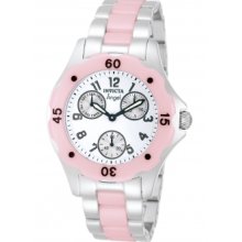 Invicta Women's Classic Angel Ceramic Silver Tone & Pink Watch 1653