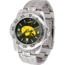 Iowa Hawkeyes Sport AnoChrome Steel Band Men's Watch